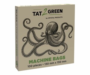 Tat2Green - Machine Beschermhoezen - Zwart - 130 mm x 130 mm - Doos van 100
