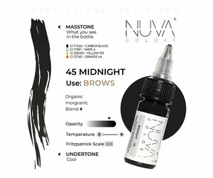 Nuva Colors - Eyebrow - 45 Midnight - 15 ml / 0.5 oz