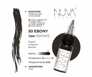 Nuva Colors - Eyebrow - 50 Ebony - 15 ml / 0.5 oz