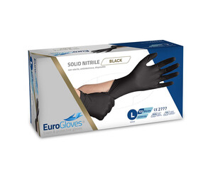 Eurogloves - Solid Nitrile Gloves - Black - Box of 100