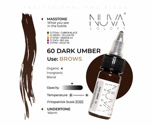 Nuva Colors - Eyebrow - 60 Dark Umber - 15 ml / 0.5 oz