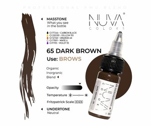 Nuva Colors - Eyebrow - 65 Dark Brown - 15 ml / 0.5 oz