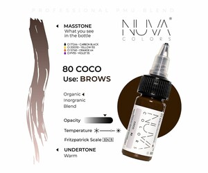 Nuva Colors - Eyebrow - 80 Coco - 15 ml / 0,5 oz