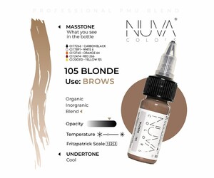 Nuva Colors - Eyebrow - 105 Blonde - 15 ml / 0.5 oz