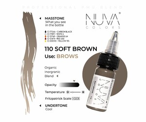 Nuva Colors - Eyebrow - 110 Soft Brown - 15 ml / 0.5 oz