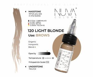 Nuva Colors - Eyebrow - 120 Light Blonde - 15 ml / 0.5 oz