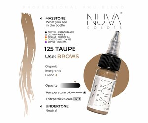Nuva Colors - Eyebrow - 125 Taupe - 15 ml / 0.5 oz
