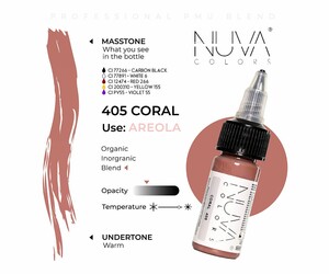 Nuva Colors - Areola - 405 Coral - 15 ml / 0.5 oz