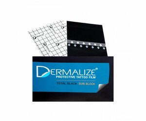 Dermalize - Película protectora para tatuajes - Bloqueo solar total negro - Precortada