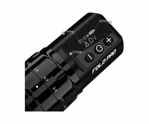 Dragonhawk - Mast Fold Pro - Wireless Tattoo Machine - Combo Pack - Black
