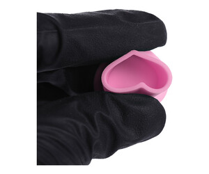 Heart-Shaped Silicone Ink Cups - Pink - Pack of 100