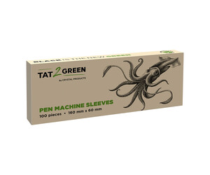 Tat2Green - Protèges Machine Stylo - Noir - 160 mm x 60 mm - Boîte de 100