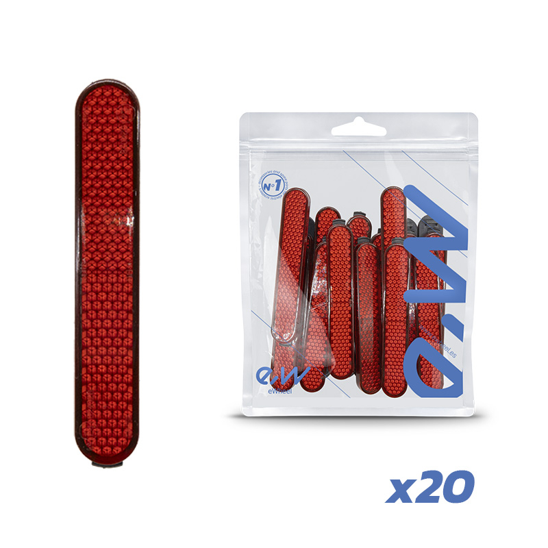 Reflector rojo catadióptrico Xiaomi - Pack 20 - RuedaQrueda