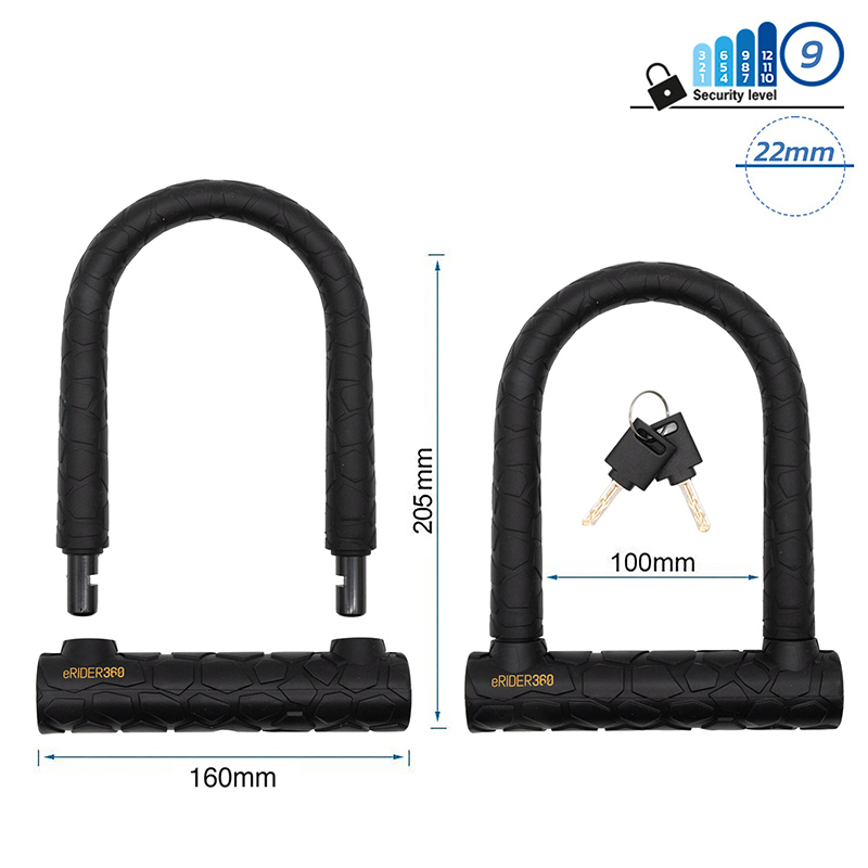 LCK-009 Candado en U de llave - RuedaQrueda