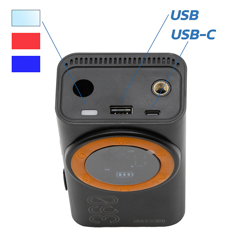 AIR-008 Inflador eléctrico portátil función Power Bank - RuedaQrueda