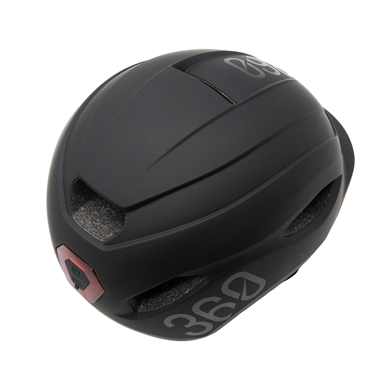 Casco con luz CP02 negro talla única - RuedaQrueda