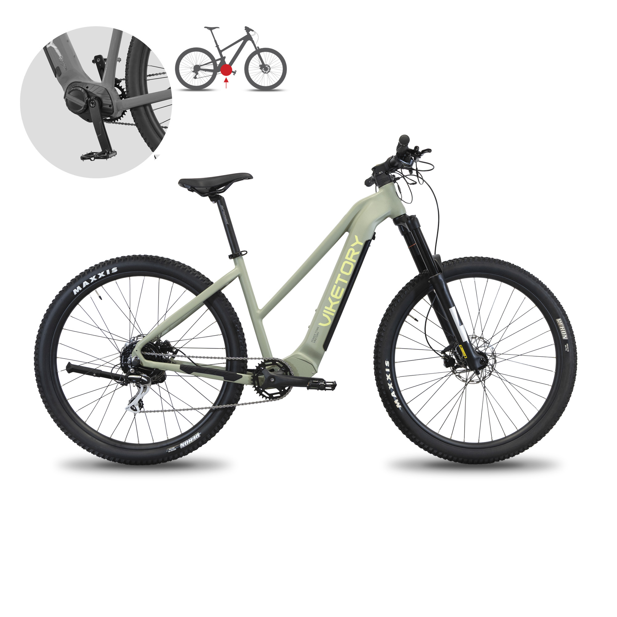 ZEPHIR +Plus ebike MTB Verde militar - RuedaQrueda