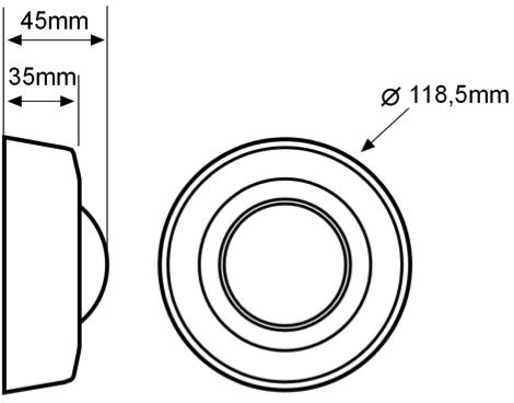 1-10V CONSTANT LIGHT CONTROL – RE DMS 004 - Dimensions - Dinuy