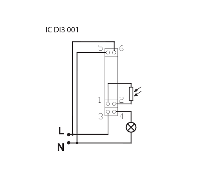 INTERRUPTOR CREPUSCULAR – IC DI3 001 - Esquema de instalación - Dinuy