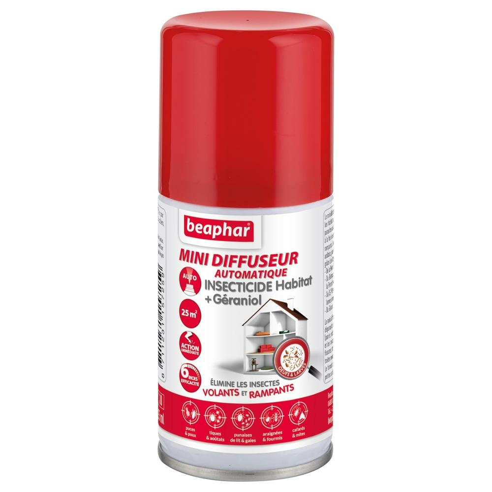 Mini-Diffuseur automatique insecticide Habitat + Géraniol - 75 ml