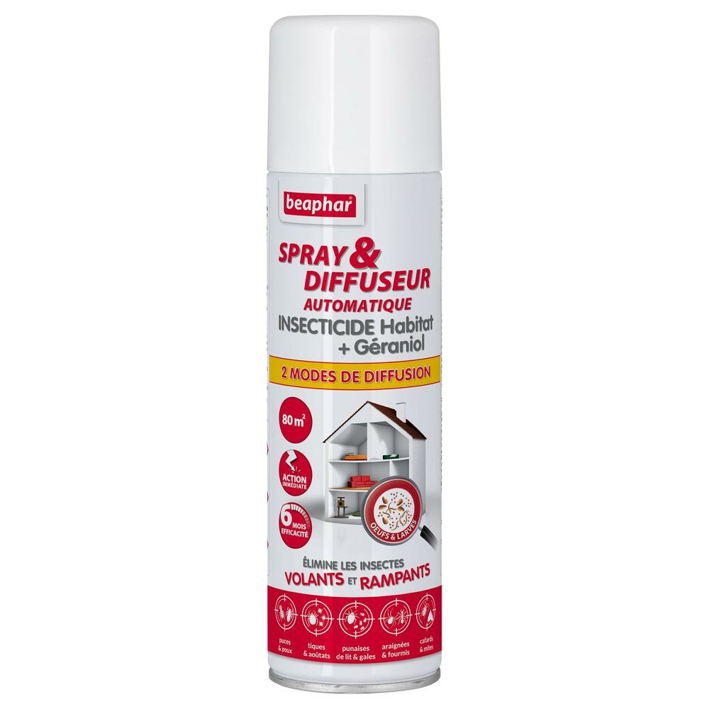 Spray & Diffuseur automatique insecticide Habitat + Géraniol - 250m2